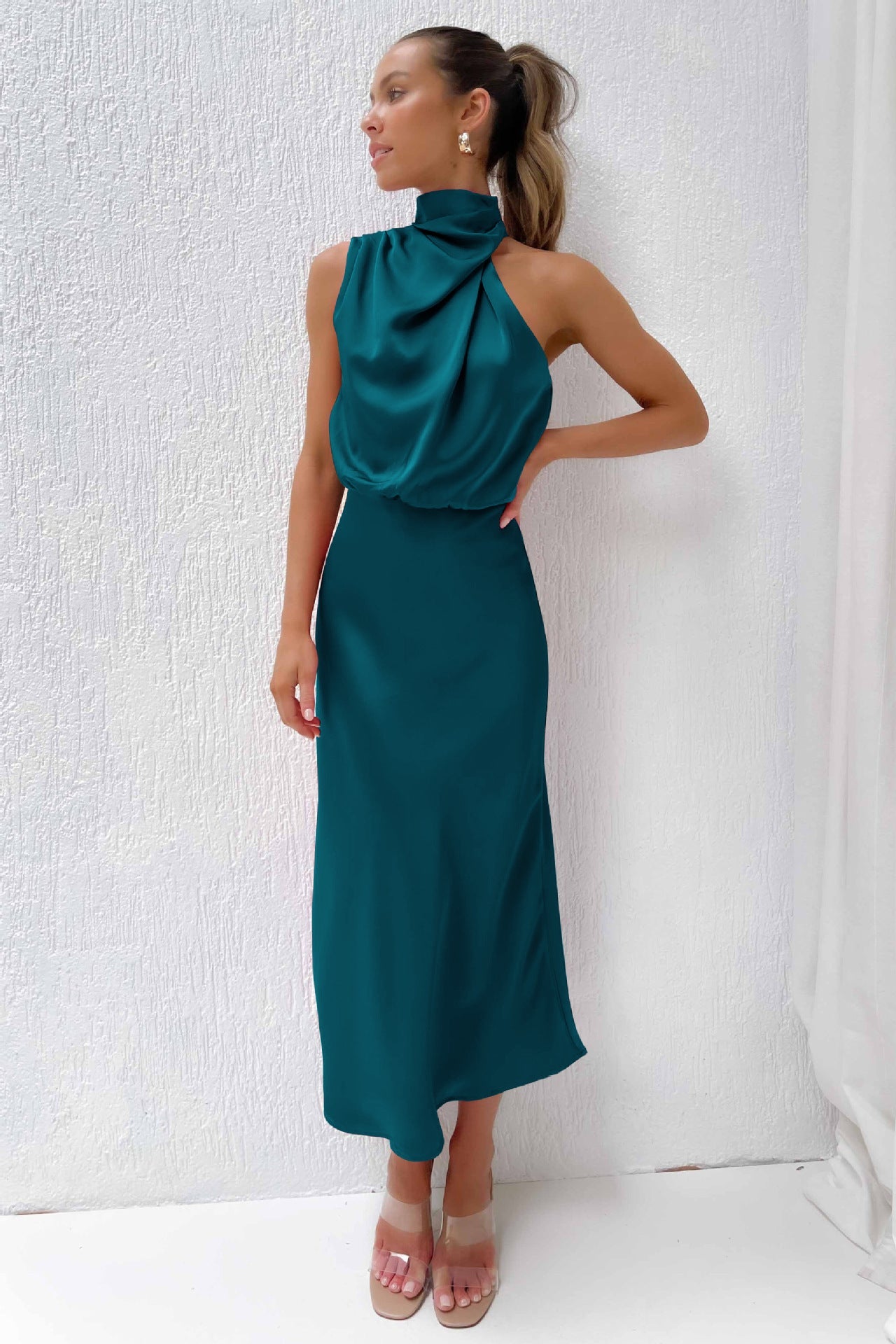 elegantejurkturquoisevoorkant