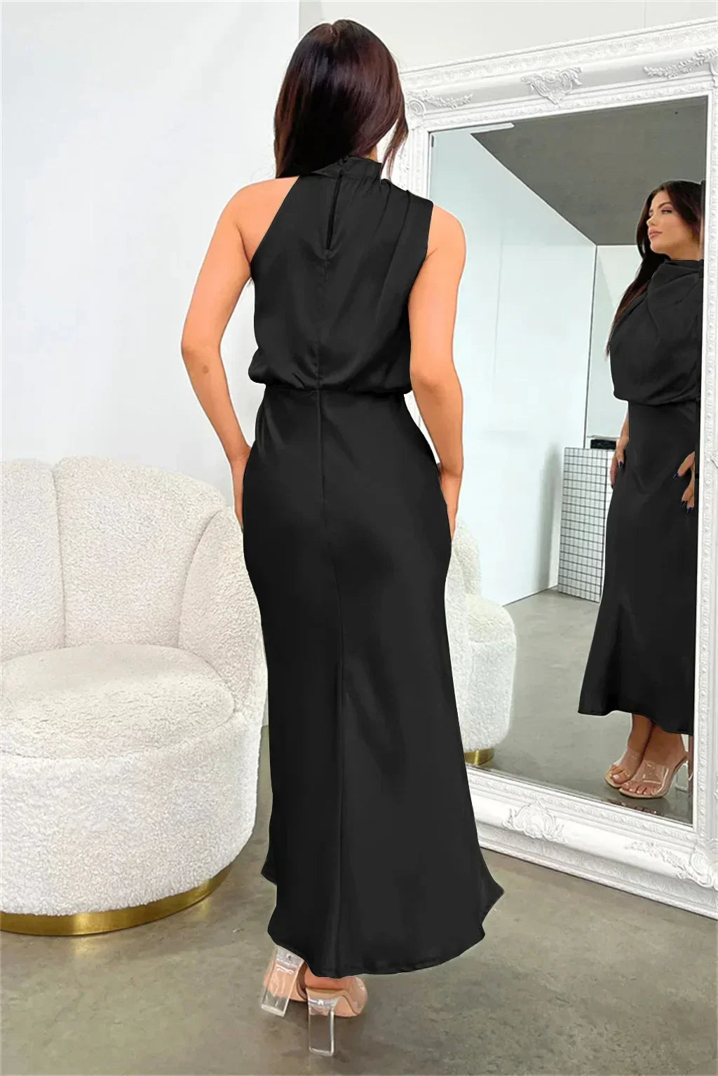elegantejurkzwartachterkant