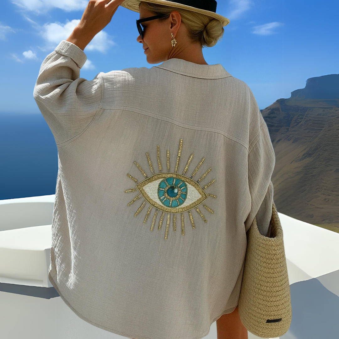 ibizastylecasualblousekhaki